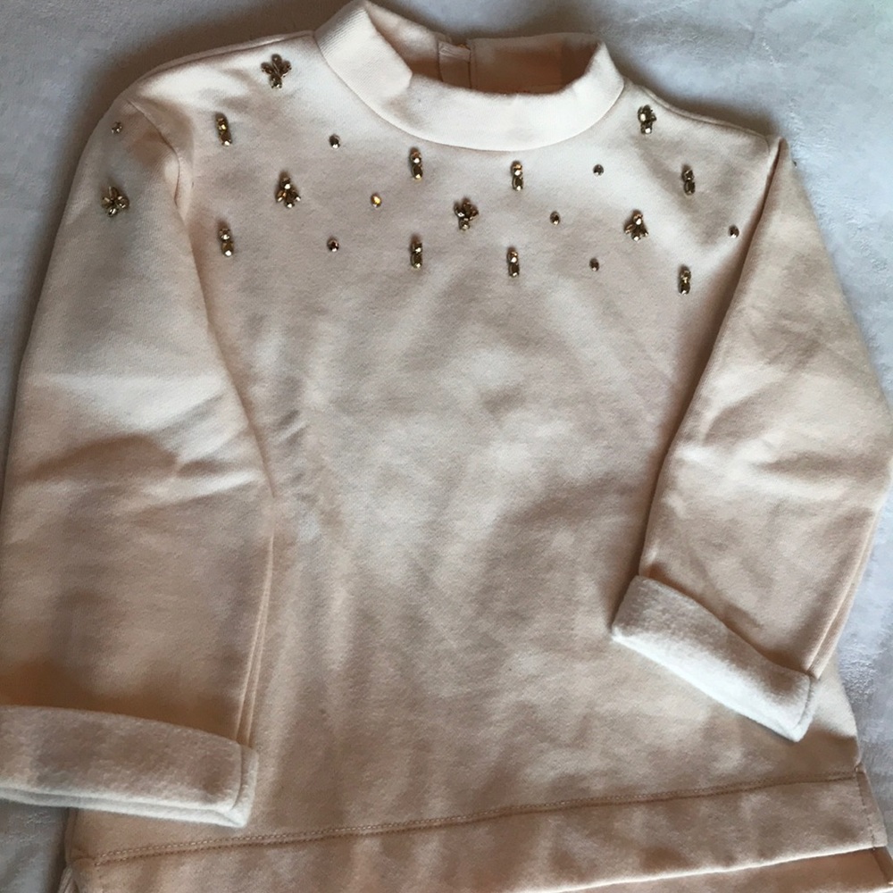 J.Crew crewcuts kids soft peach zipped sweatshirt